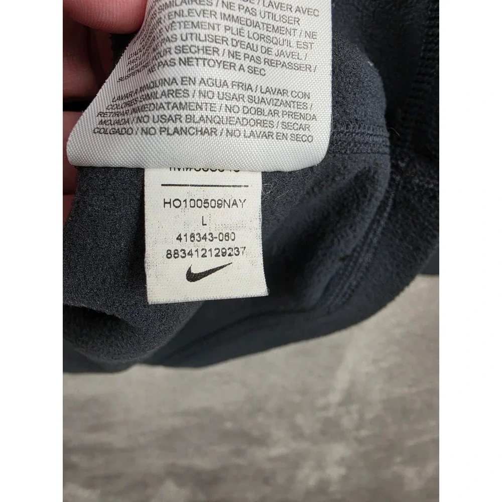 Nike Therma-Fit Quarter Zip Pullover Mens Large Gray Fleece 418343-060